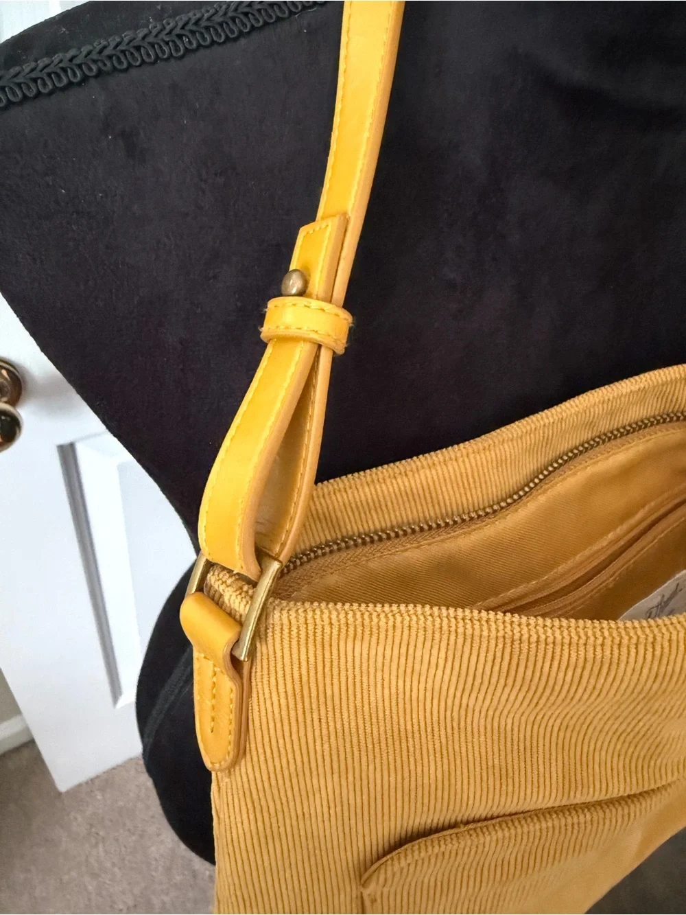 Universal Thread Mustard Yellow Corduroy Shoulder Bag